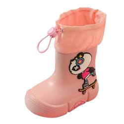 DACONGMING Gummistiefel Kinder Hohe wasserdichte Regenstiefel für Jungen und Mädchen Kinder Regen Stiefel Gummistiefel Kinder Regenschuhe Bequeme Einfarbig/Cartoon-Druck Kinder Regen Stiefel von DACONGMING