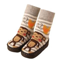 DACONGMING Hausschuhe Mädchen Junge Weiche Plüsch Warm Pantoffel Kleinkind Tier rutschfest Slippers Winter warme Baumwolle Hausschuhe Indoor gemütliche Schuhe für Babys (3-Light Gray, 22 Toddler) von DACONGMING