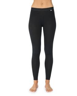 DANISH ENDURANCE Merino Thermo Leggings Damen, Premium Funktionsunterwäsche, Skiunterwäsche, Merino Unterwäsche, Atmungsaktiv, Schwarz, 2XL von DANISH ENDURANCE