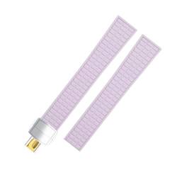 DASEB Für Philippe Aquanaut 5067A-001 Gürtel Armband 19mm Weiche Fluorkautschuk FKM Gummi Uhrenarmband Zubehör Passend Für Patek Strap(Purple 3) von DASEB