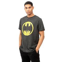 DC Comics Herren Batman Circle T-Shirt, Vintage Black, XL von DC Comics