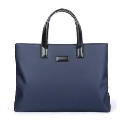 DCNIYT Herren-Aktentasche, Damen, tragbare Dokumententasche, Business-Tasche, Computertasche, öffentliche Dokumententasche, Herren, Ledertaschen (blau) von DCNIYT