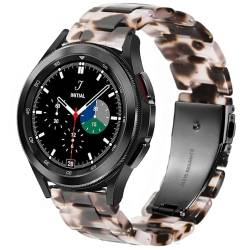 DEALELE Armband Kompatibel mit Samsung Galaxy Watch 7 / FE / 6/6 Classic / 5/5 Pro / 4/4 Classic / 3 41mm, 20mm Buntes Harz Resin Ersatz Armbänder für Huawei GT3 42mm / GT2 42mm, Grau von DEALELE