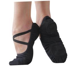 DEARMAMY 1 Paar Taschenschuhe Tanzausrüstung Ballettschuhe aus Segeltuch Ballett Spitzenschuhe Ballettfüße Ballettstiefeletten Yoga Schuhe Bequeme Schuhe rutschfeste Schuhe Tanzschuhe Black von DEARMAMY