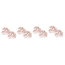 DEARMAMY 4 Paare Cat-Eye-Ohrstecker Kirsche Juwelen für Kleidung Damen Ohrringe Mädchen Ohrringe Opal-Ohrringe cute earrings süße ohrringe Kirschohrringe für Frauen hübsche Ohrringe Kupfer von DEARMAMY