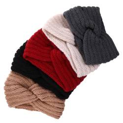 DEARMAMY 5St Kreuzwolle stricken haarband hair- weihachtsgeschenk diehüte Pullover Stirnband geflochtene Stirnbänder für Damen stricken häkeln stirnband warmes gehäkeltes Stirnband Garn von DEARMAMY