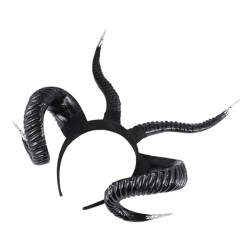 DEARMAMY Imitation Croissant-Stirnband halloween haarschmuck halloween haarreif haarschmuck halloween Stirnband aus Horn Cosplay-Stirnband lustiges Stirnband Kopfschmuck für die Party von DEARMAMY