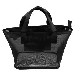 DEARMAMY Wäschesack makeup tasche kosmetik tasche Kleine Tasche schmink organizer bag Kulturbeutel Reise-Make-up-Taschen Kosmetiktaschen für Damen Netzbeutel Nylon Black von DEARMAMY