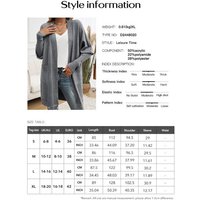 DEBAIJIA Cardigan Damen Cardigan Vorderseite mit Taschen Einfarbig Gestrickt Warm von DEBAIJIA