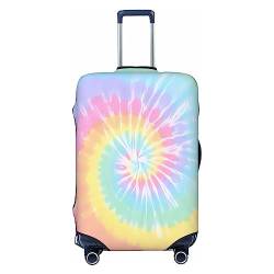 DEHIWI Tie Dye Gepäckabdeckung Reise Staubdichte Kofferabdeckung Reißverschluss Kofferschutz Fit 45,7-81,3 cm Gepäck, Schwarz , M von DEHIWI