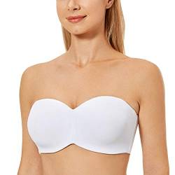 DELIMIRA Damen Minimizer Trägerloser BH mit Bügel ohne Polster ohne Geformte Cups Weiss 90E von DELIMIRA