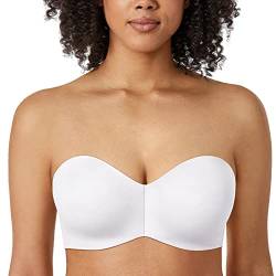 DELIMIRA Damen Trägerloser Minimizer BH Mit Bügel Ohne Einlagen Weiss 90C von DELIMIRA