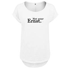 Not your Ernst Design Frauen T Shirt mit Spruch und modischem Motiv NEU bedruckt Oberteil für Frauen XL Weis (B36-502-XL-Weiß) von DELUNO