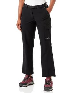 Deproc Damen Softshellhose Outdoorhose Trekkinghose Wasserdicht KENORA Long Wanderhose, Black, 50/Grande Taille von DEPROC-Active