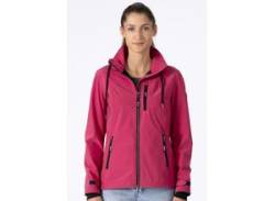 Softshelljacke DEPROC ACTIVE "DECORAH PEAK V WOMEN" Gr. 44 (L), rot (azalea) Damen Jacken mit abnehmbarer Kapuze von DEPROC Active