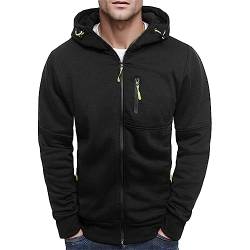 DFEK Sweatshirts für Herren dünn Freizeithemden für Herren arbeitspullover Herren langarmshirt Herren Baumwolle Freizeithemden Herren slim fit Herren jacken Schwarz M 20.99 von DFEK