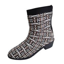 Stiefel Damen Leder Sommerstiefel Damen Lochmuster Women's Boots Gummistiefel 37 Sandalen Stiefeletten Damen schwarz Leder 40 Schwarz 19.99 von DFEK