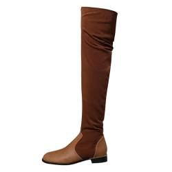 Stiefeletten Damen beige Stiefeletten Damen beige Herbst Stiefel Damen Overknee Stiefel Sandalen Damen Kurze Gummistiefel Damen 41 Braun 58.99 von DFEK