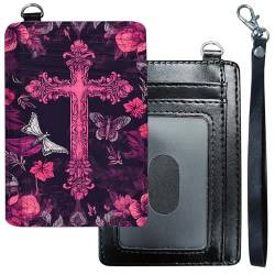 DHYYDSQZ Schlanke minimalistische Geldbörse für Männer und Frauen, kleines Kreditkartenetui, Gott Jesus christliches Kreuz, Slim Minimalist Wallet, Christliches Kreuz Gott Jesus von DHYYDSQZ