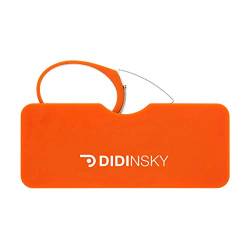 DIDINSKY Lesebrille für Damen und Herren Transparent. Kompakte leichte randlose brillen. Brillengestelle für damen und herren. Lesehilfe Retro. Orange +2.5 - ORSAY von DIDINSKY