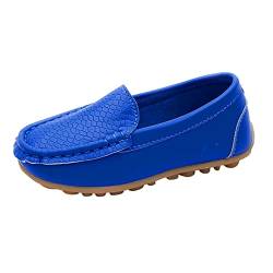 DIJX Kleinkind Kleinkind Mädchen Soft Slip On Loafers Kleid Flache Schuhe Bootsschuhe Freizeitschuhe Weiche Sohle Sneaker Junge 22 (Blue, 32) von DIJX