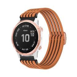 Geflochtenes Armband Kompatibel mit Garmin Fenix 6S Pro Armband Verstellbares Elastisches Nylon Geflochten Armband für Garmin Fenix 6S Pro Atmungsaktives Sport Uhrenarmband für Damen Herren (4) von DINGK