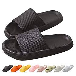 Cozislides Original, Cosy Slides Original, Cosify Cloud Slippers, Super Soft Slippers, Non-Slip Quick Drying Open Toe Super Soft Thick Sole Sandals (42-43 EU, Black) von DINNIWIKL