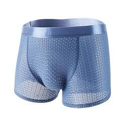 DISPRA Herren-Boxershorts aus Eisseide - Atmungsaktive, gepolsterte Herren-Seidenunterwäsche,Herrenunterwäsche, sexy Boxershorts für Herren, elastische Seidenboxershorts für Herren von DISPRA