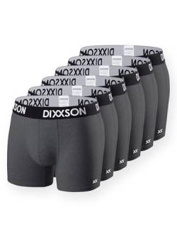 DIXXSON Basic Men Underwear 6er Pack Boxershorts Herren (M, Anthracite) von DIXXSON