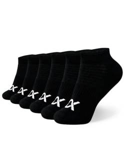 DIXXSON Basic Sneaker Socks 6er Pack Damen & Herren (Gr. 35-38, Schwarz) von DIXXSON