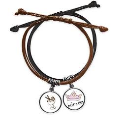 Bestchong Armband mit braunem Schokoladenriegel, Eisglas, Kugel, Seil, Handkette, Leder, Prinzessinnen-Armband von DIYthinker