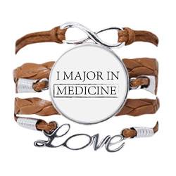 DIYthinker Armband mit Aufschrift "I Major in Medicine", Liebeskette, Seil, Ornament, Armband, Geschenk von DIYthinker