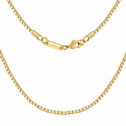 DJADEE Venezianerkette Gold 24 Karat vergoldet, Damen Herren, wasserfest, nickelfrei, 24-Karat gestempelt (2 mm x 45 cm) von DJADEE