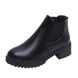 Boots Damen Stiefeletten Damen Flacher Absatz Damen Cowboy Stiefeletten Braun Stiefeletten Damen Größe 45 Stiefeletten Schuhe Damen Stiefeletten Wasserdicht Damen Winterstiefel Damen Wasserfest von DKLOVIFU