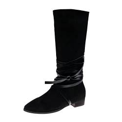 DKLOVIFU Damen Stiefeletten Stiefeletten Beige Damen Schnürboots Damen Schwarz Hohe Stiefeletten Damen Stiefelette Sand Damen Kurze Stiefel Damen Plateau Stiefeletten Damen Weiss von DKLOVIFU