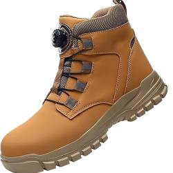 DKLOVIFU Sicherheitsschuhe S3 Arbeitsstiefel Herren Safety Boots For Men Leichte Arbeitsschuhe S3 Sicherheitsschuhe Herren mit Klettverschluss Arbeitsstiefel Herren Wasserdicht Leicht Arbeitsschuh von DKLOVIFU