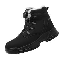 DKLOVIFU Stiefel Herren Arbeitsschuhe Herren S1 Bequeme Arbeitsschuhe Herren Sneaker Hoch Bw Stiefel Herren Winter Regenboots Herren Arbeitsschuhe mit Plastikkappe Herren von DKLOVIFU