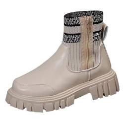 Stiefeletten Damen Stiefeletten Damen Leder Stiefeletten Damen mit Absatz Stiefeletten Damen Weiss Stiefeletten Damen Winter Elegant Stiefeletten Damen mit Blockabsatz Stiefeletten Flach Damen 39 von DKLOVIFU