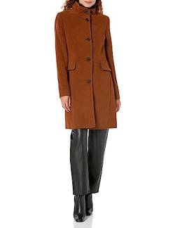 DKNY Damen Dkny Outerwear Women's, Buttondown With Collar And Pockets JACKET, TOFFEE, S EU von DKNY