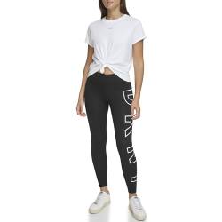 DKNY Women's Cropped Leggings, White, Medium von DKNY