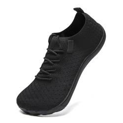 DLWKIPV Mens Sneakers Traillaufschuhe Sportschuhe Straßenlaufschuhe Mens Schuhe Gymnastikschuhe Schnürhalbschuhe Freizeitschuhe Leicht Atmungsaktiv Schwarz EU 43 von DLWKIPV