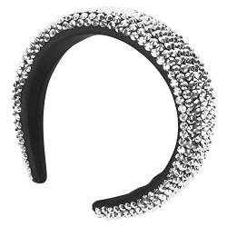 Vintage Barock Stirnband Strass breiter Haarreifen Braut Haarband Kristall Hochzeit Kopfschmuck Kopfbedeckung for Frauen Mädchen Hochzeit Stirnbänder von DNCG