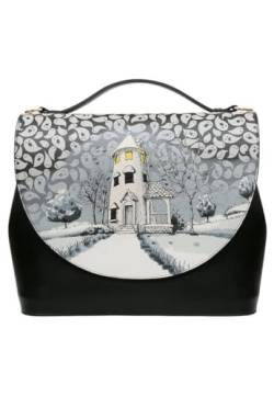 DOGO Vegane Damen Schultertaschen Umhängetaschen Handy Bag - Spooky Town von DOGO