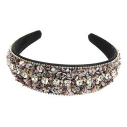 DOITOOL Diamant-Stirnband Strass-Stirnbänder für Frauen geschwollen schwarze Stirnbänder Tiara Haarbänder Bling Haarschmuck breites Stirnband Mode Kopfbedeckung Liner Damen Strasssteine von DOITOOL