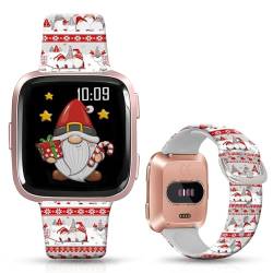 DOO UC Weihnachts-Blumen-Armbänder, kompatibel mit Fitbit Versa/Versa 2/Versa Lite für Männer und Frauen, Weihnachts-Sportarmband für Fitbit Versa SE Smartwatch von DOO UC