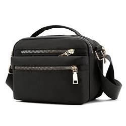 DORRISO Mode Damen Umhängetasche Schultertasche Casual Umhängetaschen Reise Arbeit Lässig Täglich Wasserdicht Damen Tasche Schwarz von DORRISO