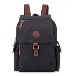 DORRISO Mode Rucksack Damen und Herren Elegante 13,3 Zoll Laptop Schulrucksack Mehrere Taschen Tagesrucksack für Reisen Draussen Lässig Täglich Wasserdicht Mädchen Teenager Backpack Schwarz von DORRISO