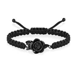 DOTUIARG Rose Form Einäscherung Armband Edelstahl Öffne Urne Für Haustier/Mensch Asche Halter Geschenk An Männer Memorial Armreif Schmuck von DOTUIARG