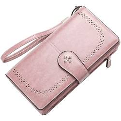 DPCDAN Kartenhalter Gravur aushöhlen Geldbörse lang Unisex große Damen Geldbörsen Mode Pu-Leder Kartenhalter Geldbörsen für Geschenke langlebige Brieftasche Portemonnaie von DPCDAN