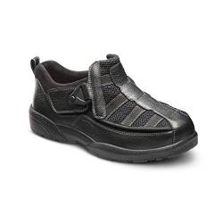 Dr. Comfort Edward X Herren-Wanderschuhe, doppelt tief, Leder und Netzstoff, dehnbar, Diabetiker-Schuhe für Herren, Schwarz, 14 Wide von DR. COMFORT